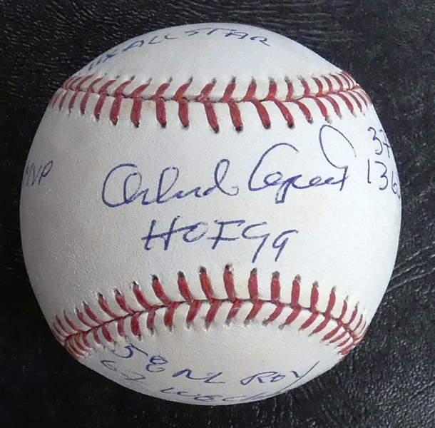 Orlando Cepeda Autographed Stat Inscribed Baseball