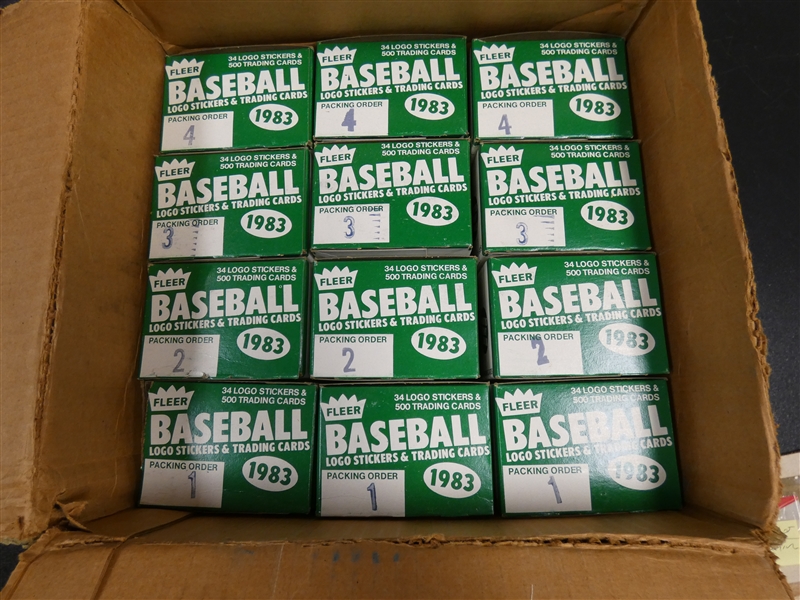 1983 Fleer Vending Boxes Lot of 12 #1,2,3,4