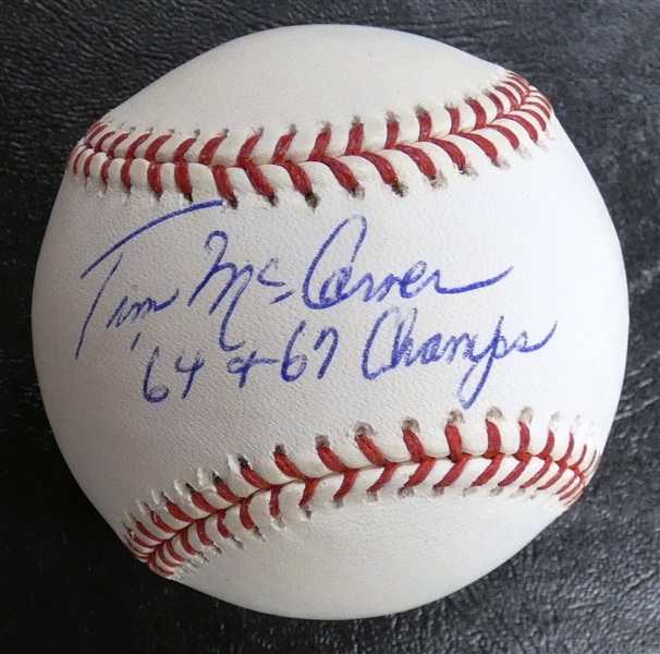 Tim McCarver Autographed Baseball