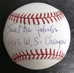 Sweet Lou Johnson Autographed Baseball