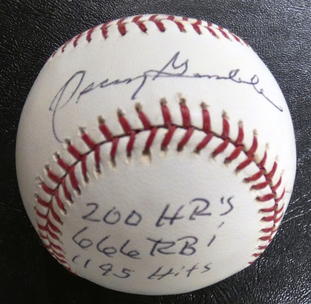 Oscar Gamble Autographed Baseball