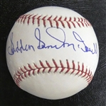 Sam McDowell Autographed Baseball