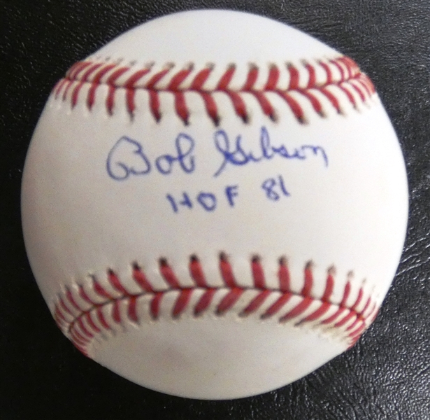 Bob Gibson Autographed Baseball