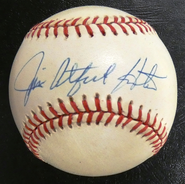 Jim "Catfish" Hunter Autographed Baseball