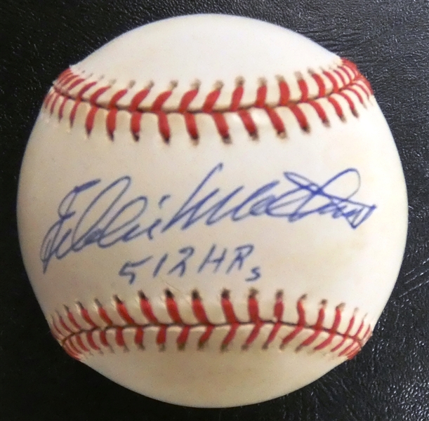 Eddie Mathews Autographed Baseball
