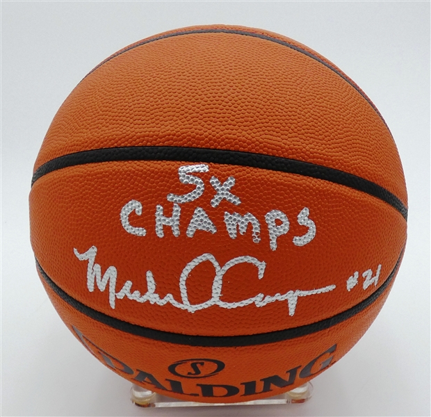 Michael Cooper Autographed Basketball