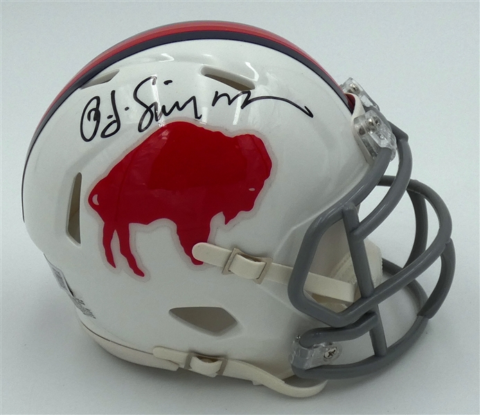 O.J. Simpson Autographed Bills Mini Helmet
