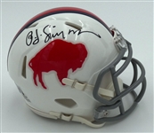 O.J. Simpson Autographed Bills Mini Helmet