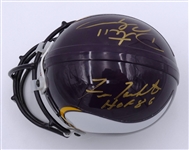 Daunte Culpepper & Fran Tarkenton Autographed Vikings Mini Helmet