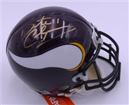 Daunte Culpepper & Fran Tarkenton Autographed Vikings Mini Helmet