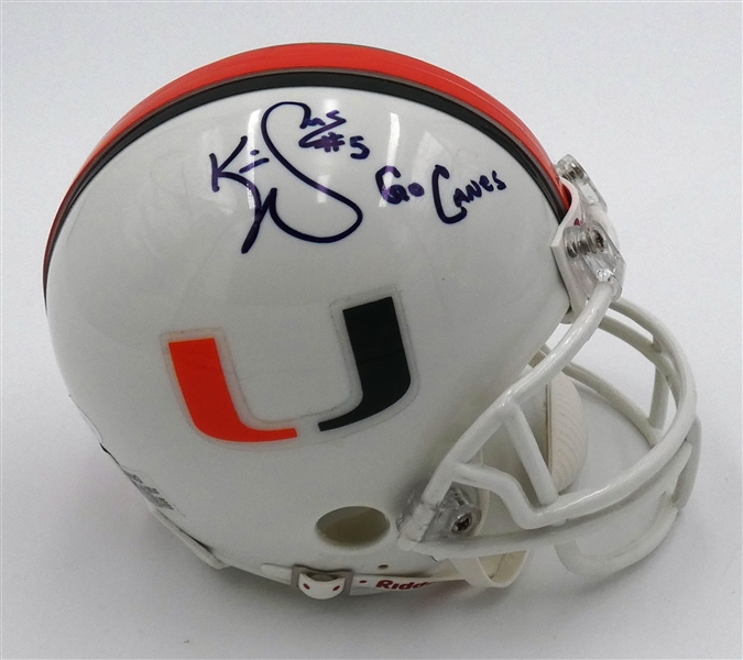 Kevin Williams Autographed Miami Mini Helmet