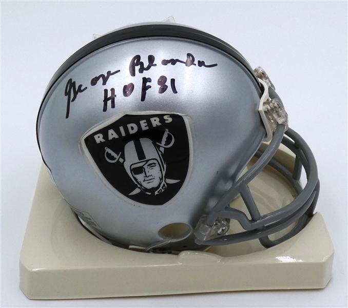 George Blanda Autographed Raiders Mini Helmet