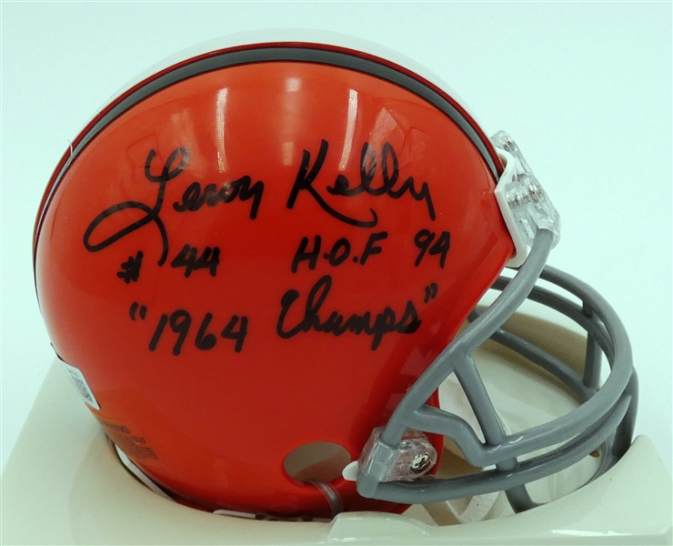 LeRoy Kelly Autographed Browns Mini Helmet