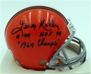 LeRoy Kelly Autographed Browns Mini Helmet