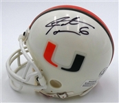 Santana Moss Autographed Miami Mini Helmet