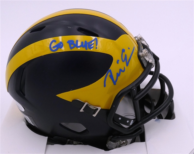 Rich Eisen Autographed Michigan Mini Helmet
