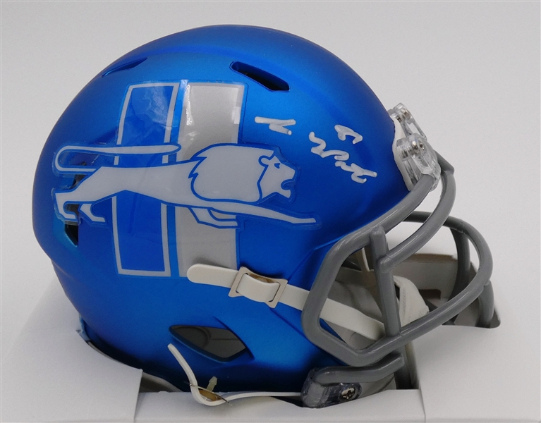 Sam Laporta Autographed Detroit Lions Mini Helmet