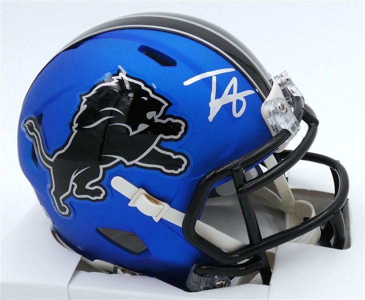 Terrion Arnold Autographed Lions Mini Helmet