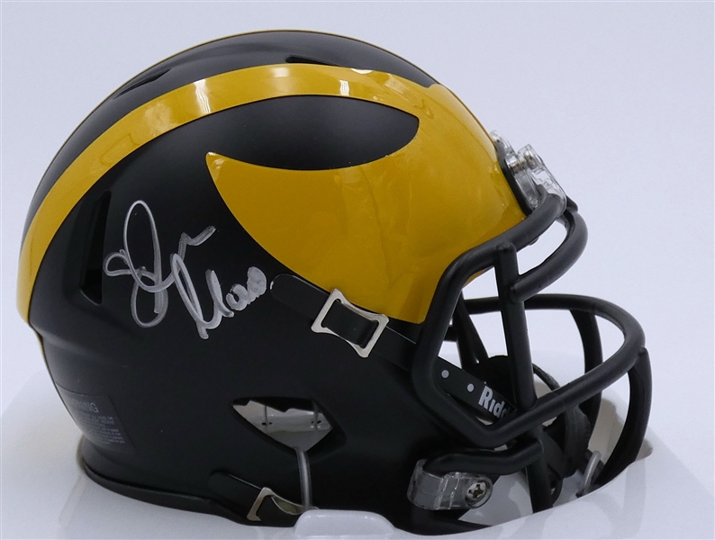 Sherron Moore Autographed Michigan Mini Helmet