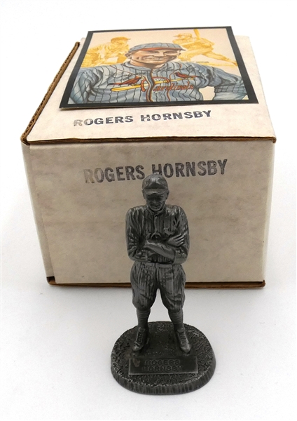 Rogers Hornsby 1979 Signature Miniatures Pewter Statue & Card