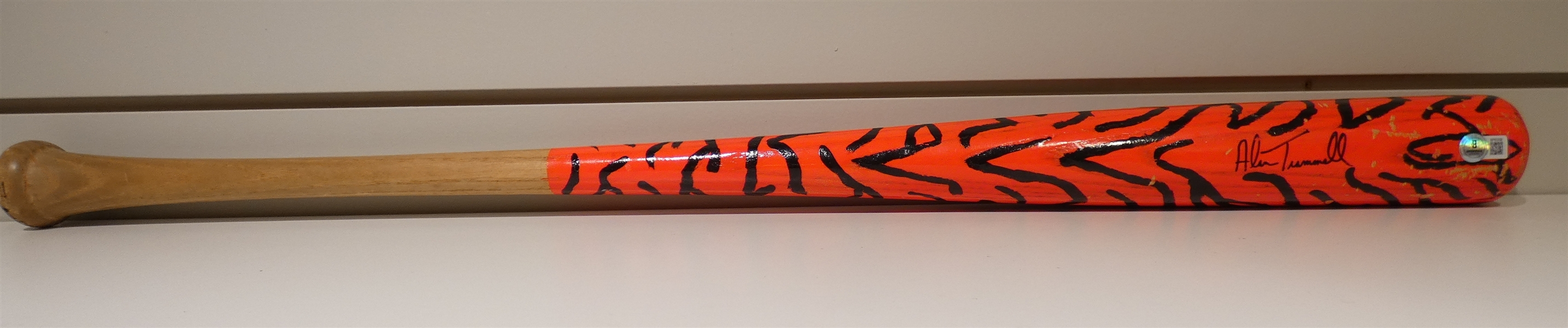 Alan Trammell Autographed Custom Painted Bat