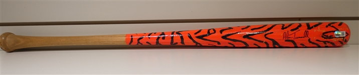 Alan Trammell Autographed Custom Painted Bat