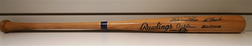 Hall of Famers Autographed Bat