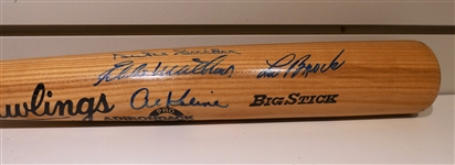 Hall of Famers Autographed Bat