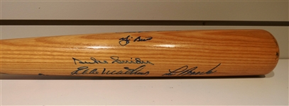 Hall of Famers Autographed Bat
