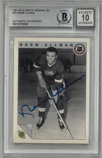 Norm Ullman Autographed 1991 Ultimate
