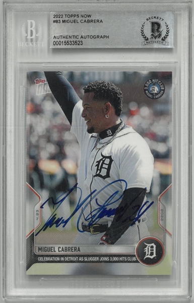 Miguel Cabrera Autographed Topps Now 3000th Hit