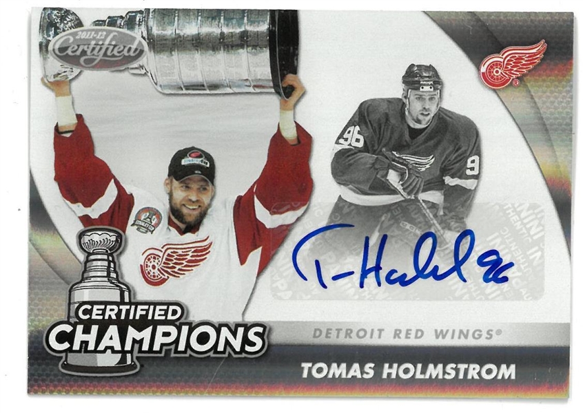 Tomas Holmstrom Autographed Card