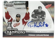Tomas Holmstrom Autographed Card