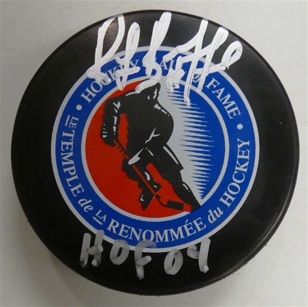 Ray Bourque Autographed Hall of Fame Puck