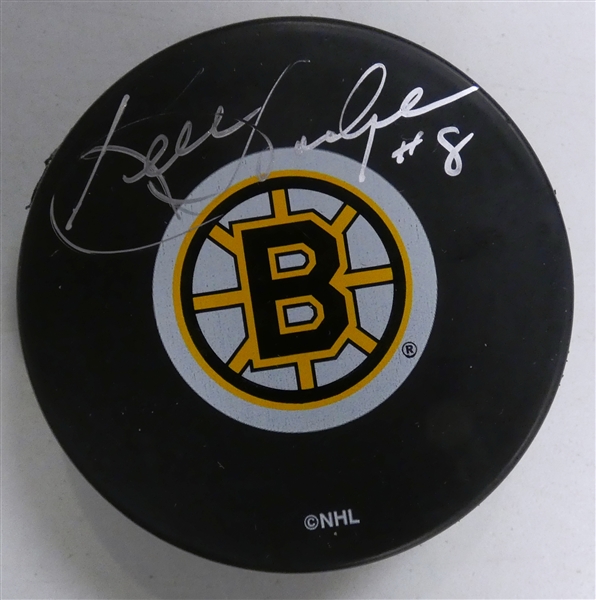 Ken Hodge Autographed Bruins Puck