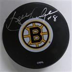Ken Hodge Autographed Bruins Puck