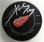 Pavel Datsyuk Autographed Red Wings Puck