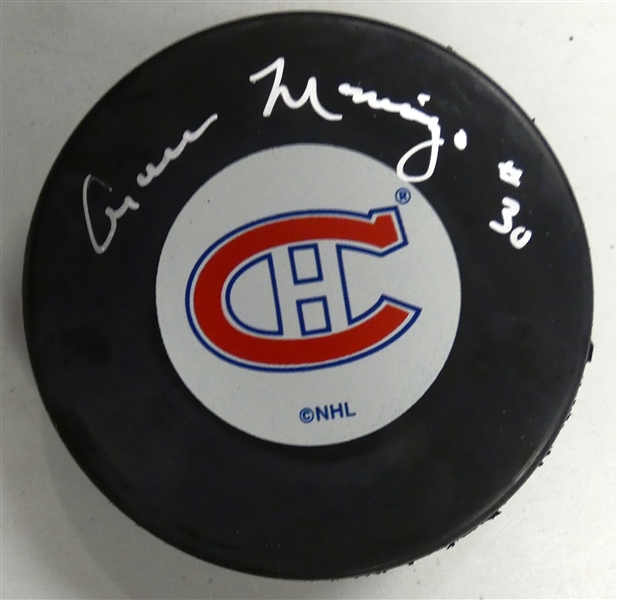 Cesare Maniago Autographed Canadiens Puck