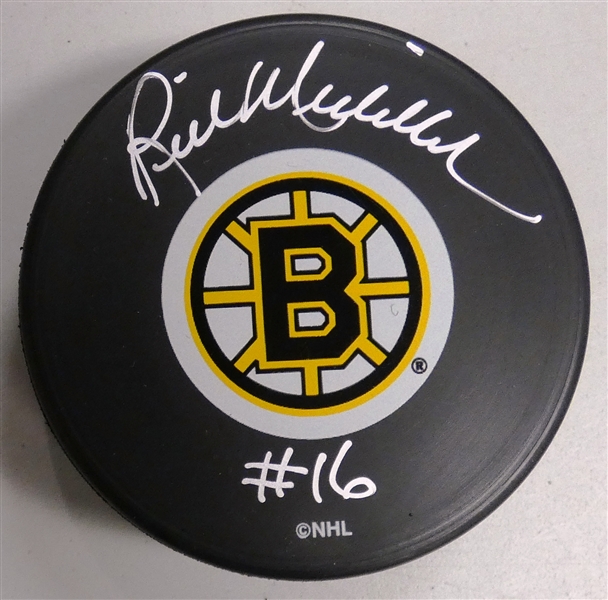 Rick Middleton Autographed Bruins Puck