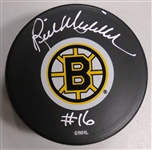 Rick Middleton Autographed Bruins Puck