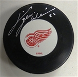 Tiger Williams Autographed Red Wings Puck