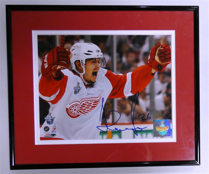 Jiri Hudler Autographed Framed 8x10