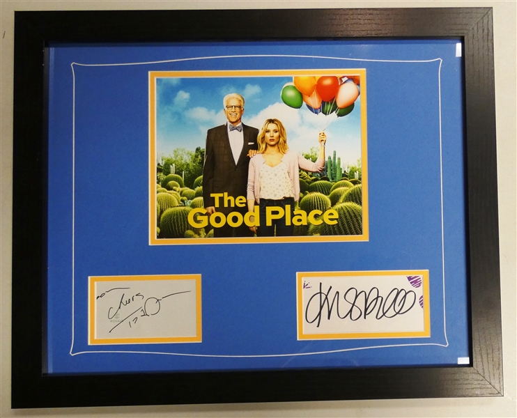 Ted Danson & Kristen Bell Autographed Framed Display