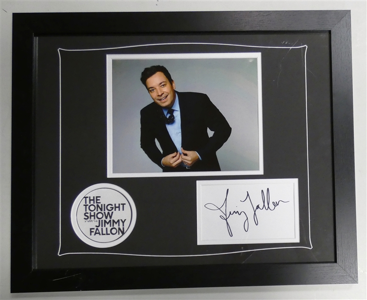 Jimmy Fallon Autographed Framed Display