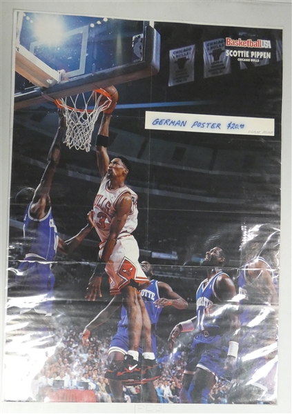 Scottie Pippen Vintage German Poster