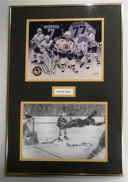 Ray Bourque & Bobby Orr Autographed Framed 8x10s