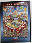 Charles Fazzino Autographed Super Bowl XL Detroit 18x24 Poster