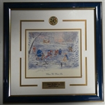 Johnny Bower Autographed Framed 8x10 Litho