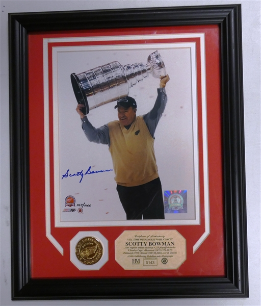 Scotty Bowman Autographed Framed 8x10