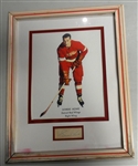 Gordie Howe Autographed Framed 11x14 Display (Pick up only)